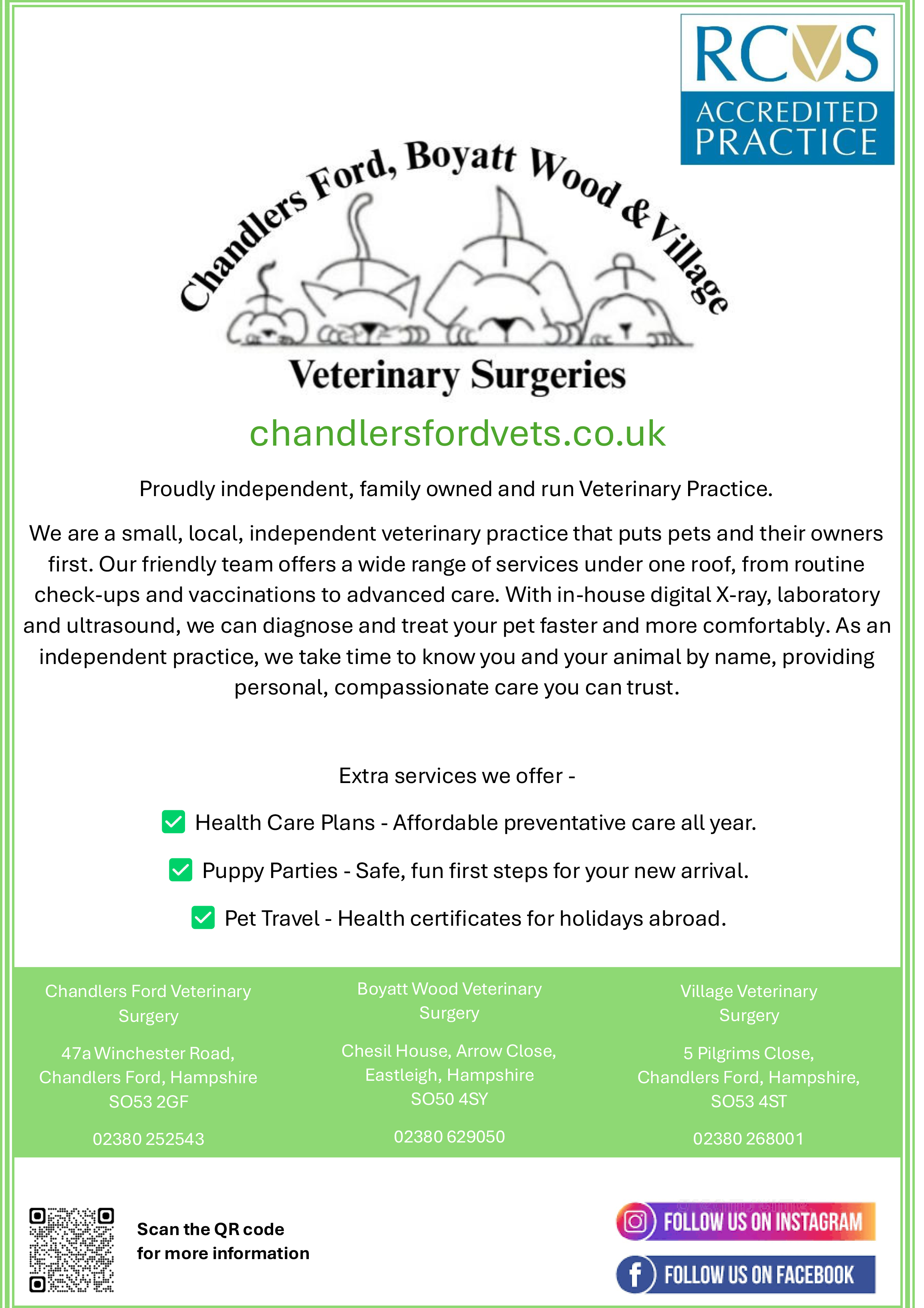 Chandlers Ford Vets